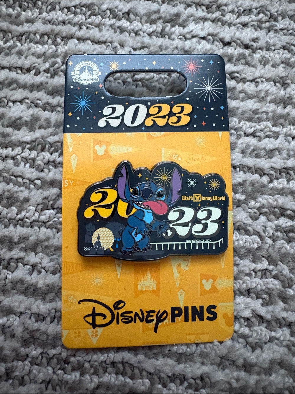 Disney 2023 Stitch Pin - Blue, Purple, Black, Yellow